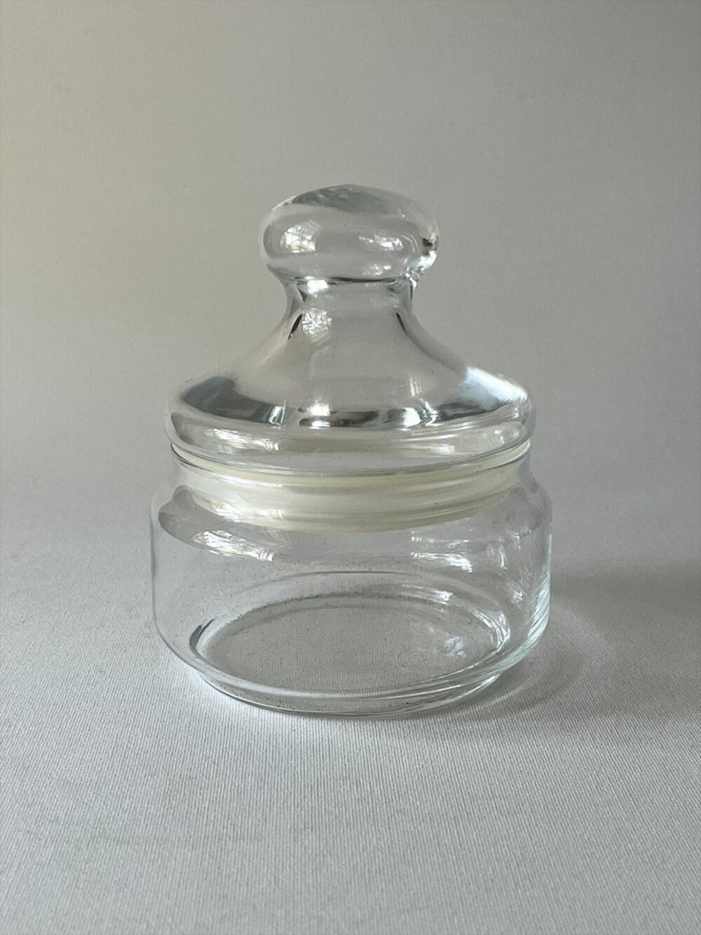 Vintage French Clear Glass Sweet Jar Storage Canister – Retro Kitchen/Bath